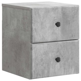 vidaXL Mesita De Noche De Pared Gris Hormig&oacute;n 34,5 X 33 X 40 Cm Vidaxl