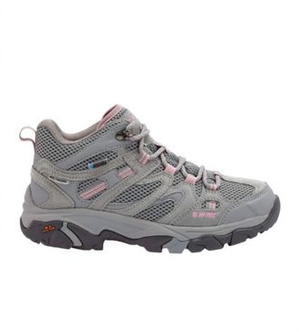 Hi-Tec Womens Apex Lite Mid Waterproof Hiking Boots In Medium Grey/light Pink
