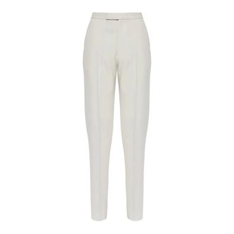 Maison Margiela Pantaloni in Lana a Pinces - - Trousers - Donna - Beige - S