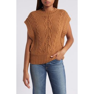 Wit & Wisdom Cable Stitch Sweater in Nutmeg at Nordstrom Rack, Size X-Small