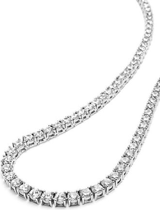 Nialaya Tennis Necklace in Silver at Nordstrom