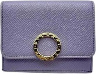 Bulgari Pre-owned Portemonnee (drie-vouw) - Dames - Vintage Accessoires - Paars - ONE Size - Leer - Vintage