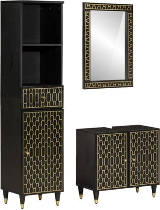 vidaXL Conjunto De Muebles De Ba&ntilde;o 3 Piezas Madera Maciza De Mango Vidaxl