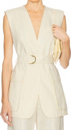Ulla Johnson Twyla Vest With Detachable Belt Accent In Cowrie