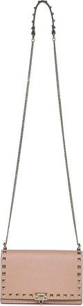 Valentino Garavani Mini Rockstud Leather Bag With Chain