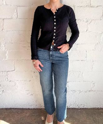 Mavi New York Straight Leg Jeans In Dark Recycled Blue