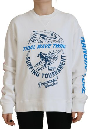 Dsquared2 Dsquared&sup2; Cotton Printed Women Long Sleeve Womens Sweater (Pre-Owned)