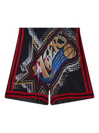 Mitchell & Ness Philadelphia 76ers Big Face 7.0 shorts - Zwart