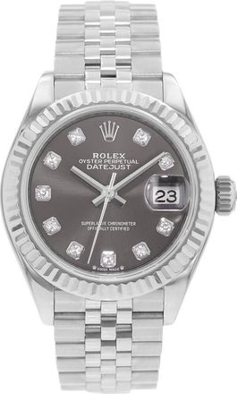 Rolex Pre-owned Rolex Datejust 28 Automatic Chronometer Diamond Grey Dial Ladies Watch 279174 GYDJ