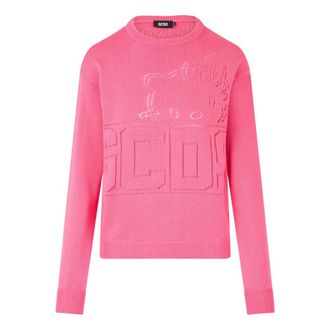 GCDS Gcds, Dames, Truien, Roze, Maat: XL Katoen