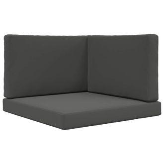 vidaXL Coj&iacute;n Para Sof&aacute; De Exterior 3 Pcs Antracita Poli&eacute;ster Vidaxl