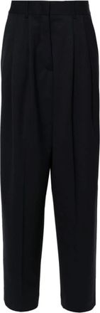 P.A.R.O.S.H. 012 Blu Pantaloni Rechte Broek - Dames - Straight fit broeken - Blauw - S - Katoen - Broeken