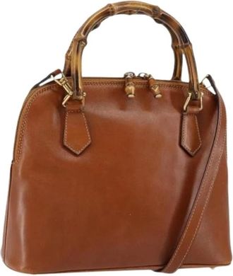 Gucci Pre-owned Handbags, female, Brown, Size: ONE SIZE Pre-owned Vintage Handbag