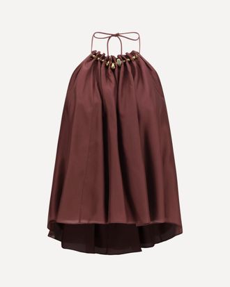 Zimmermann Aster beaded ruched Top Female 2