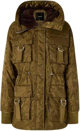 Pinko Green Camouflage Passito Puffer Jacket