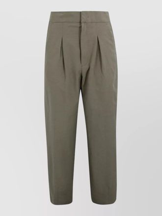 SOEUR baptiste pleated canvas tailored trousers