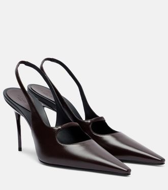 Alaia Ala&iuml;a Drop leather slingback pumps