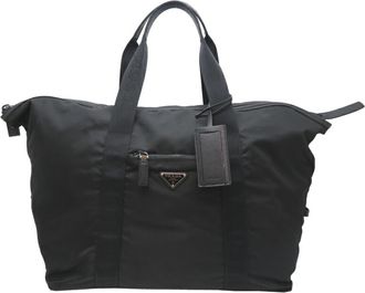 Prada Black Nylon Boston Bag (Pre-Owned)