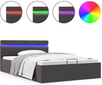 vidaXL Cama Canap&eacute; Hidr&aacute;ulica De Almacenaje Sin Colch&oacute;n Gris 120x200cm