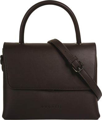 Bugatti Henkeltasche BUGATTI ILVA, Damen, Gr. B/H/T: 23cm x 18cm x 9cm onesize, braun, Kunstfaser, leicht gl&auml;nzend, unifarben, Taschen Henkeltasche