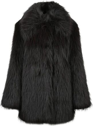 Selected Jassen, Dames, Zwart, S, Polyester, Ecopelliccia Jas