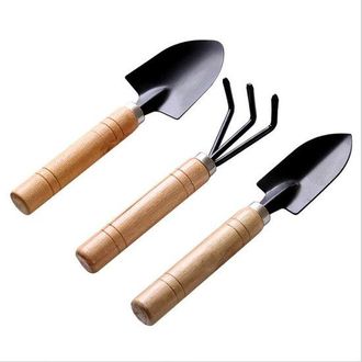 OEM Juego De Jardiner&iacute;a De 3 Piezas: Pala, Rastrillo Y Herramienta Para Cavar, Ideales Para Flores Y Huertos