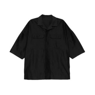 Rick Owens Short Sleeve Shirts, male, Black, Size: M Magnum Tommy Shirt