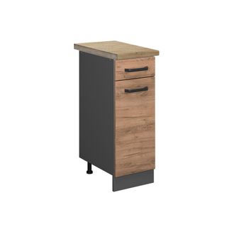 Vicco Mueble Bajo De Cocina R-line, Roble Dorado, 30 Cm, Et Roble