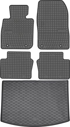 OEM Mazda Cx-3 Crossover De 06.2015 A 12.2021 Set - Alfombrillas De Goma Para Coche + Alfombrilla Para Maletero