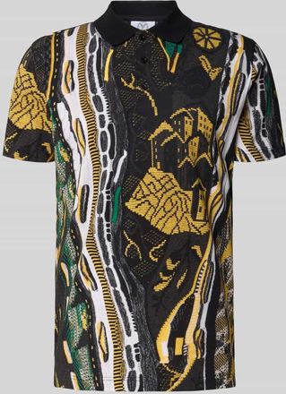 Carlo Colucci Regular Fit Poloshirt mit kurzer Knopfleiste in Hellgelb, Größe XL