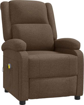 vidaXL Sill&oacute;n De Masaje El&eacute;ctrico Tela Marr&oacute;n Vidaxl