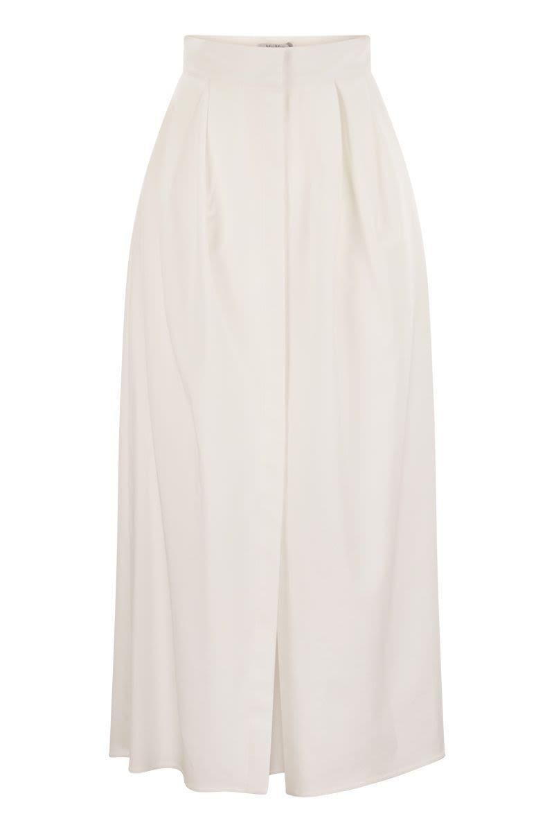 スカート MAX MARA ALCADE WIDE GABARDINE SKIRT Full gabardine skirt, white | 