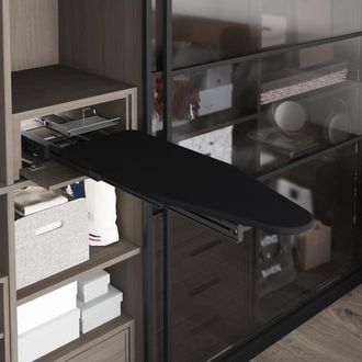 Emuca Tabla De Planchar Plegable Y Extra&iacute;ble Para Mueble. Modelo: Iron Alu, Aluminio, Gris Antracita - Emuca