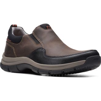 Clarks Walpath Step Slip-On in Dark Brown Lea at Nordstrom Rack, Size 7.5