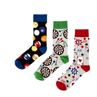 Urban Eccentric Unisex Games Night Socks Gift Set | Gift | 3 Pairs | Cotton Rich Socks | Premium Socks | Novelty | Gifts