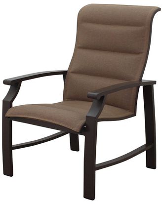 Courtyard Casual Madison Padded-Sling Dining Chair Alum Frame