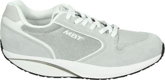 Mbt Mbt, Schoenen, Dames, Grijs, 42 EU, Leer, Sportieve lage damessneakers lichtgrijs