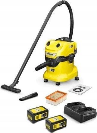 Karcher Wd 4-18 Aspirador Amarillo Con Doble Bater&iacute;a