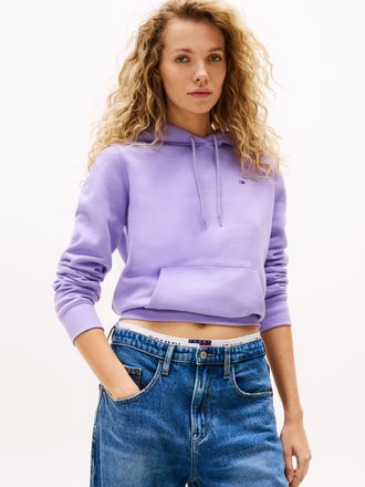 Tommy Jeans Kapuzensweatshirt TOMMY JEANS TJW REG S FLAG HOODIE, Damen, Gr. XL (42), lila (ophelia lila), Sweatware, Obermaterial: 80% Baumwolle, 20% Polyester, u