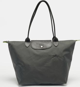 Longchamp Grey Nylon Large Le Pliage Tote