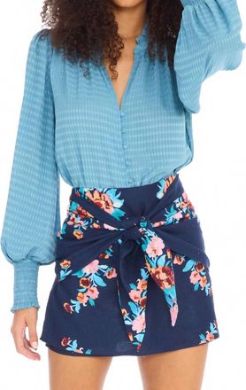 Allison New York Rhode Blouse In Steel Blue