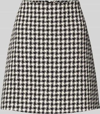 HUGO BOSS Ausgestellter Mini-Rock mit Allover-Muster Modell ROMESA in Black, Größe 34