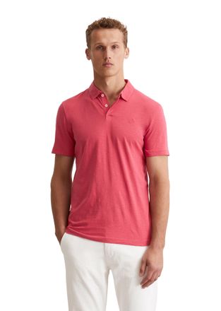 Marc O'Polo Poloshirt MARC OPOLO, Herren, Gr. XXL, pink (raspberry pink), Jersey, Obermaterial: 100% Baumwolle, Shirts Poloshirt, mit lebendiger, bewegter Oberfl&auml;