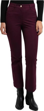 Pennyblack Mini-flare Broek - Dames - Vrijetijds broeken - Paars - L - Katoen - Broeken