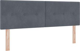 vidaXL Headboard with led Strip Lights Adjustable Grey 80 cm Velvet Vidaxl