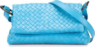 Bottega Veneta Pre-owned Womens Teen Pouch Crossbody Bag - Blue Leather - One Size