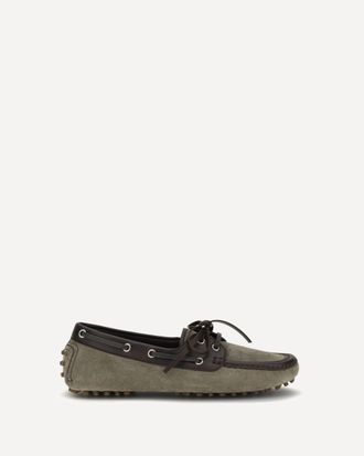 Brunello Cucinelli Mocassini in pelle scamosciata con lacci Woman 37