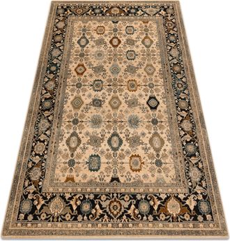 RugsX Rugsx - Alfombra De Lana Omega Parillo Marco Jadeit Marr&oacute;n Brown 235x350 Cm