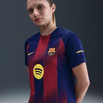 Nike FC Barcelona 2025/26 Stadium Home Nike Womens Dri-FIT Soccer Replica Jersey in Blue | HJ5095-456