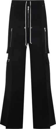 Rick Owens Broeken, Heren, Zwart, L, Cargo Riem Broek